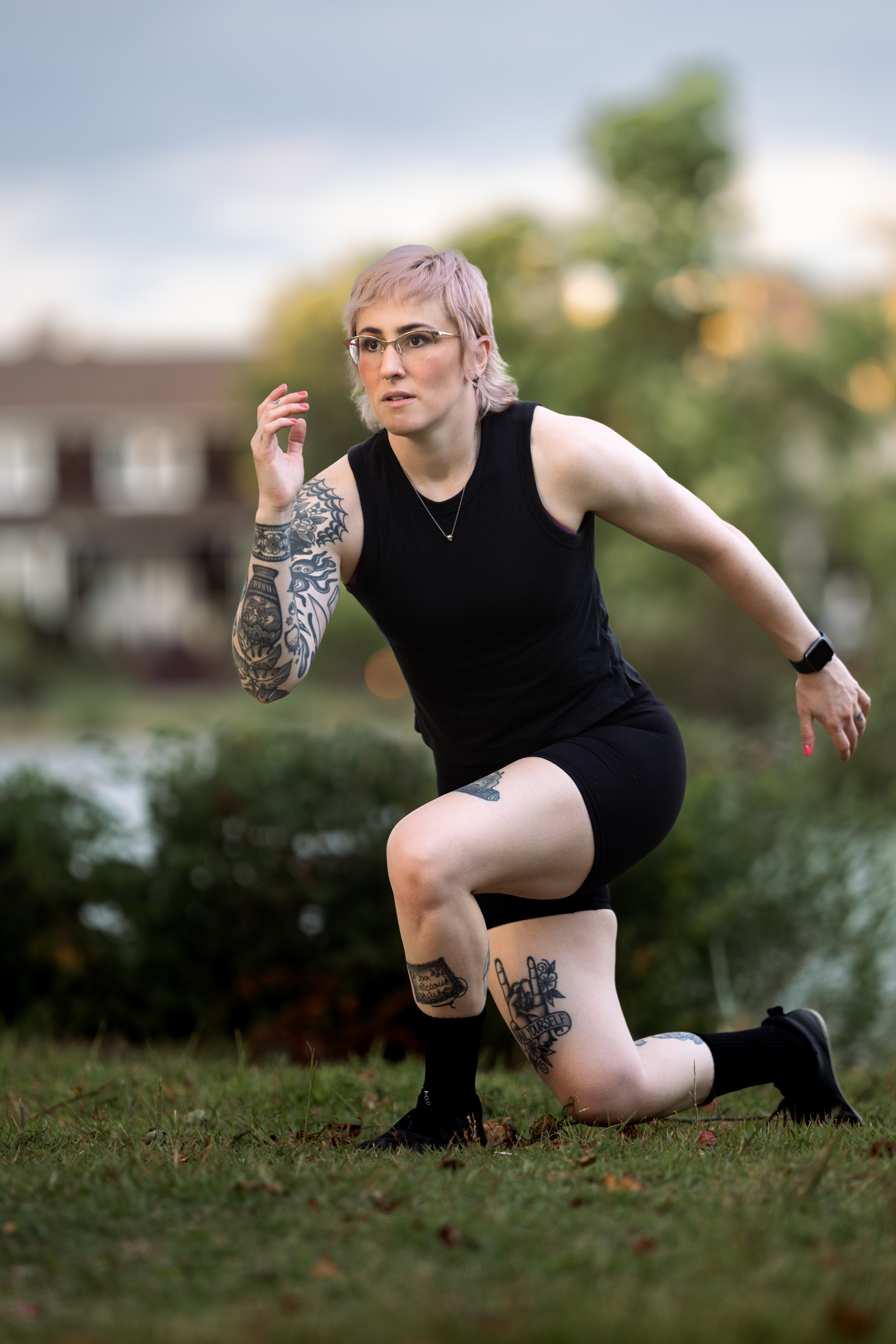 Dr. Alison demonstrating lunges